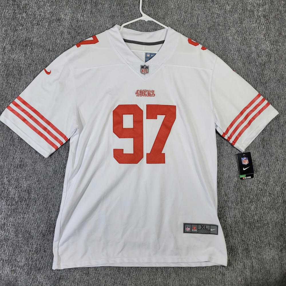 Nick Bosa San Francisco 49ers Nike Game Player Jersey Mens #97 White Red NFL NWT
